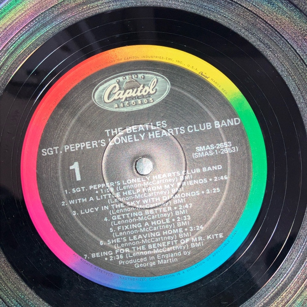 The Beatles 1967 First American Press Sergeant Pepper’s Lonely Heart Club Band.